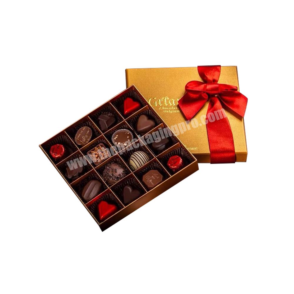 Ribbon Candy Chocolate Gift Box Luxury Chocolate Boxes Packaging Custom Design Wholesale