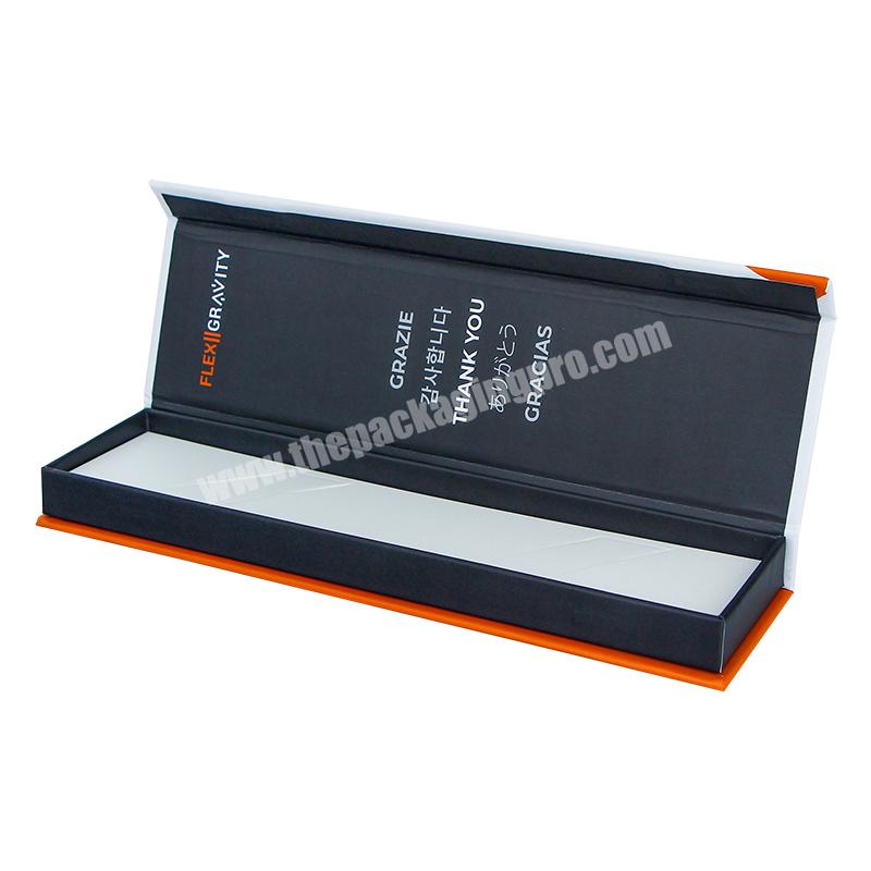 Rigid cardboard long watch paper box packaging custom wristband magnetic paper packing magnet luxury electronic gift box