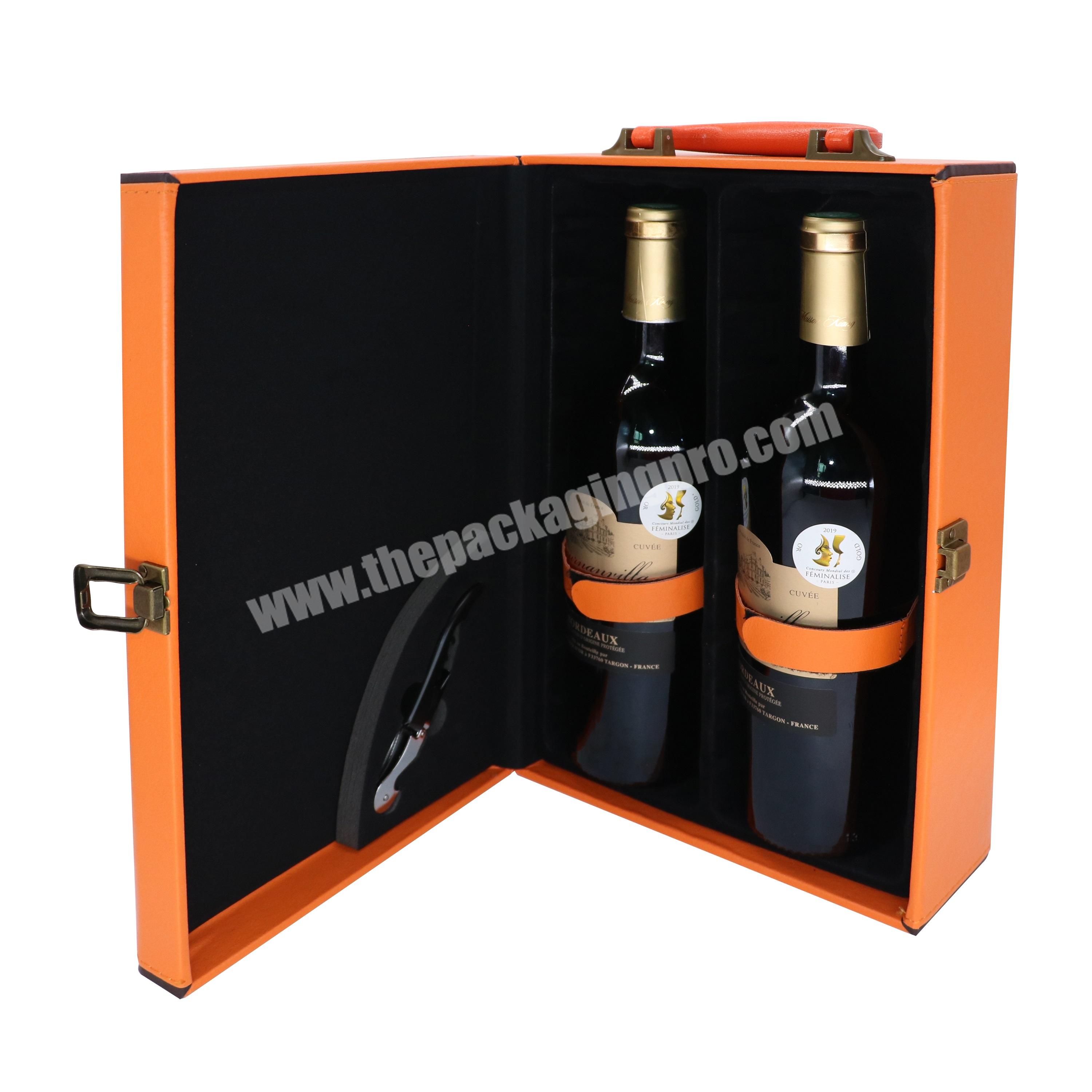 Rustic wood wine boxes with accessories wine wooden gift box luxury wine wood box