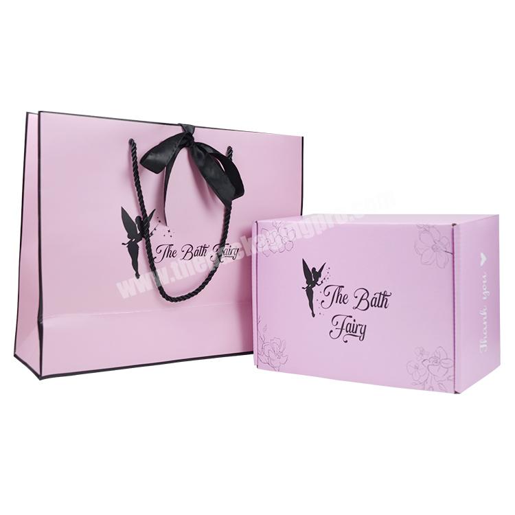 SENCAI  Delicate Customized Pink Color Corrugated Paper Packaging Mailer Boxes For Gift Packaging With Matte Lamination