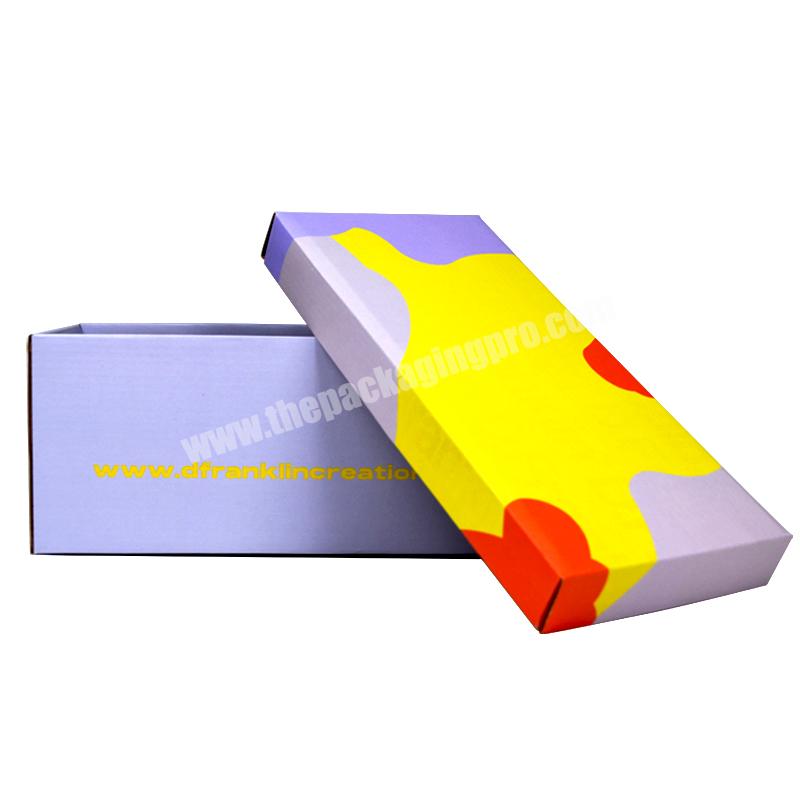 SENCAI  Free Design Sample Custom Logo Corrugated Paper Top and Base Box With Spot UV For Shoes Packaging
