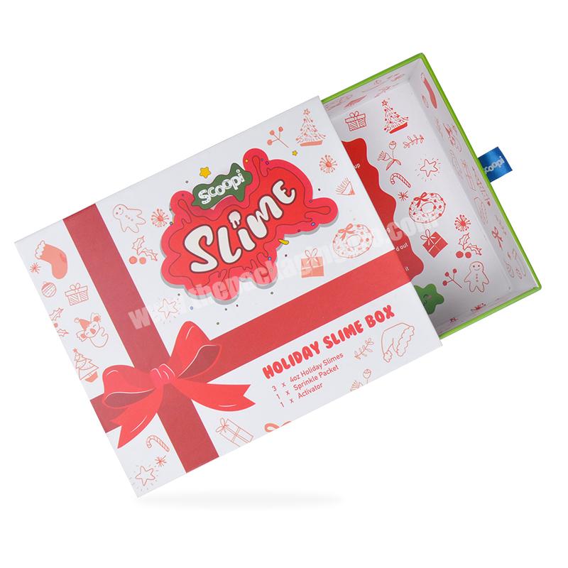 SENCAI CMYK Printing Luxury Cardboard Merry Christmas Gift Packaging Drawer Boxes