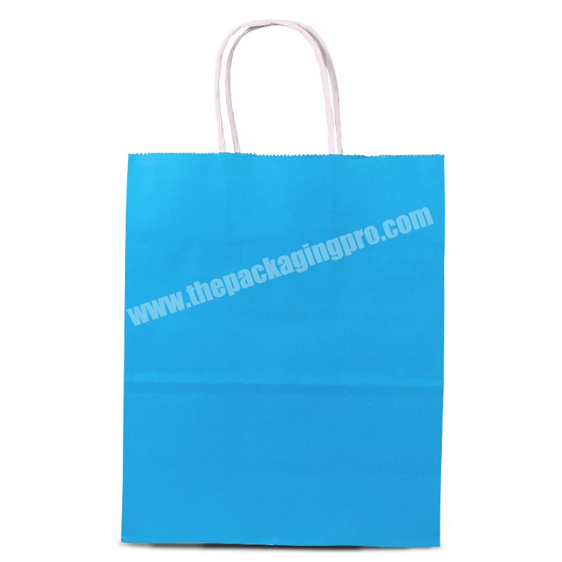 SENCAI Eco-friendly  Customized Blue Color Kraft Paper Packaging Shoes Bag