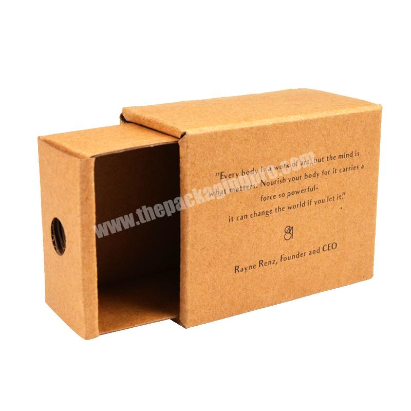 SENCAI Free Design Custom Logo Printing  Kraft Paper Drawer Box Ring Box Watch Box