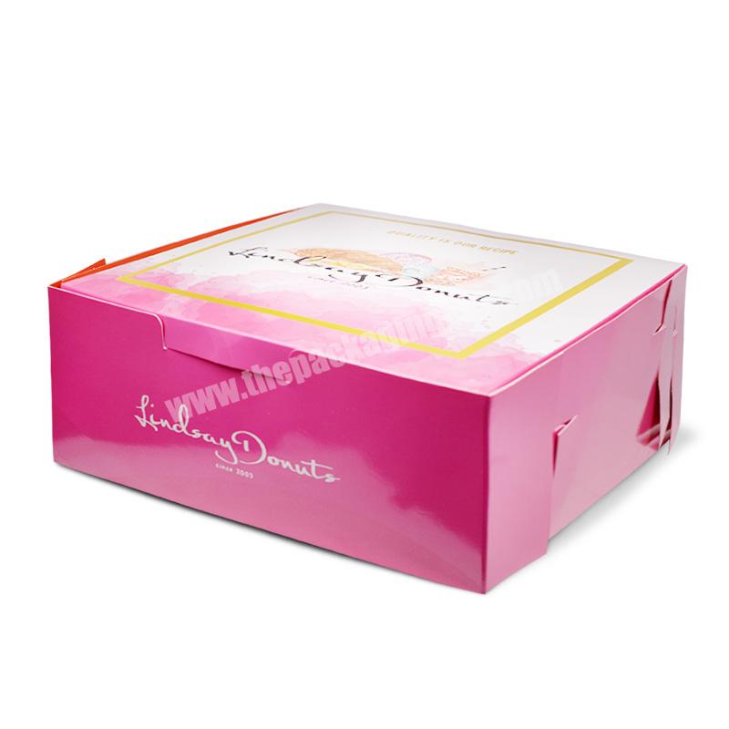 SENCAI Free Sample Food Grade Products Customized White Card Food Box For Donut Packaging With Logo