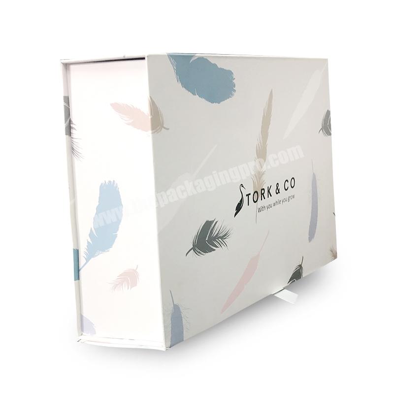 SENCAI High Quality Luxury Custom Logo  Cardboard Magnetic Gift Box Packaging Box With Silk Ribbon