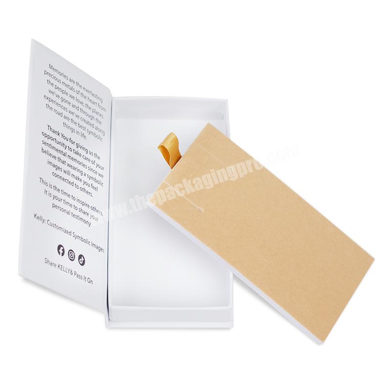 SENCAI High Quality Luxury Customized Logo Book Shape Paper Box Ring Box Jewelry Box