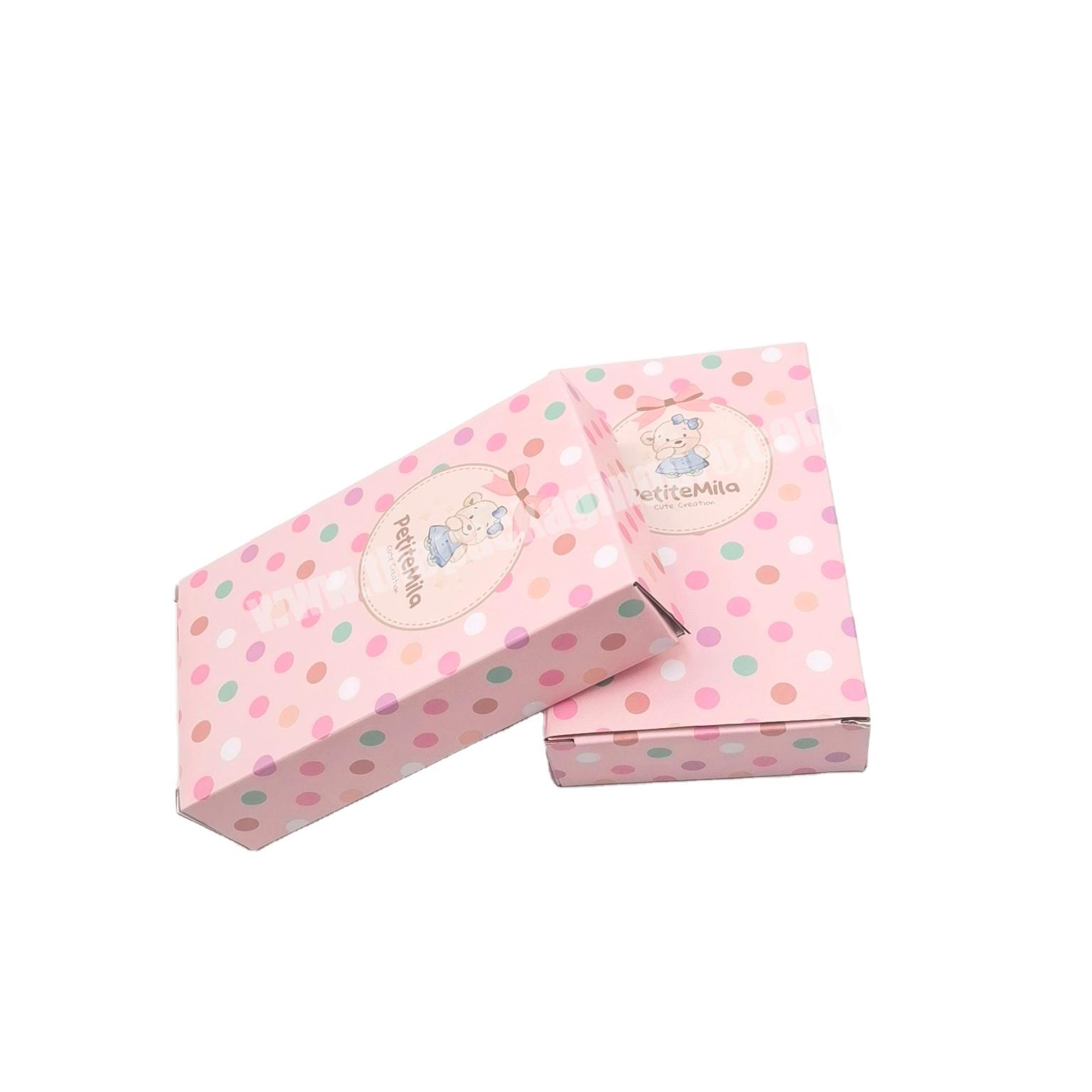 SENCAI Lovely  Customized Design Pink Color Corrugated Paper  Gift Packaging Box With Logo