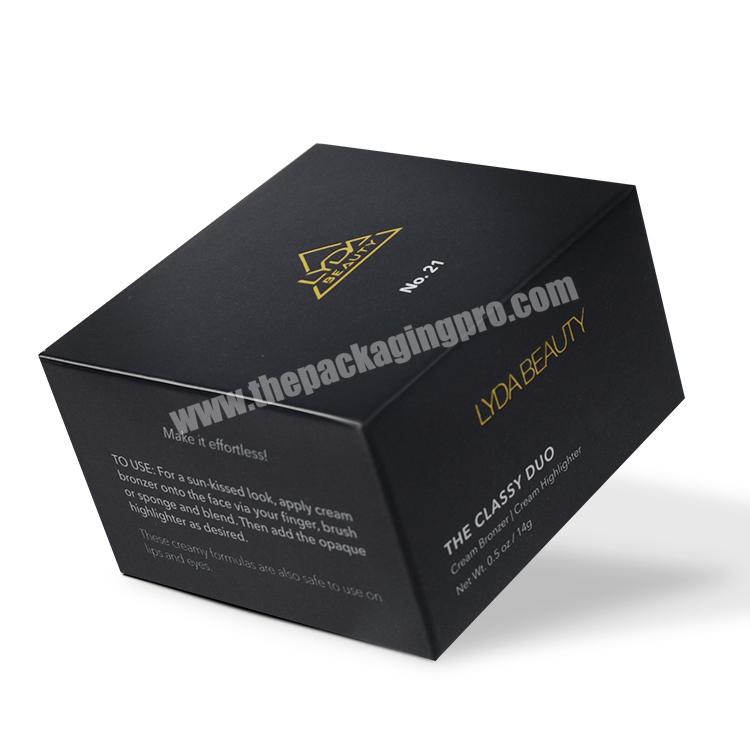 SENCAI Luxury Black Color Customized Logo White Card Paper Box For Candle Jar
