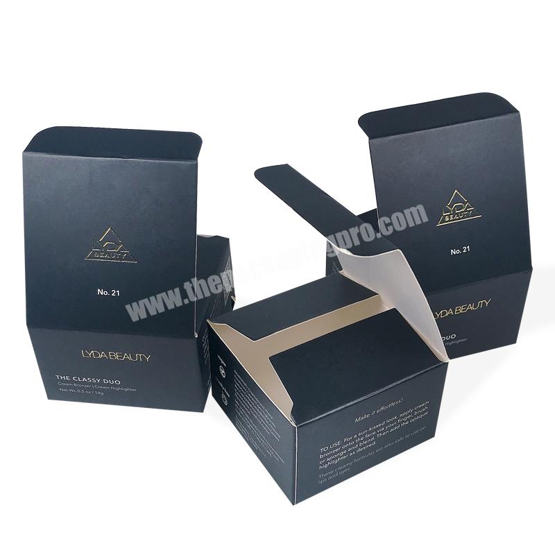 SENCAI Luxury Black Color Customized Logo White Card Paper Box For Candle