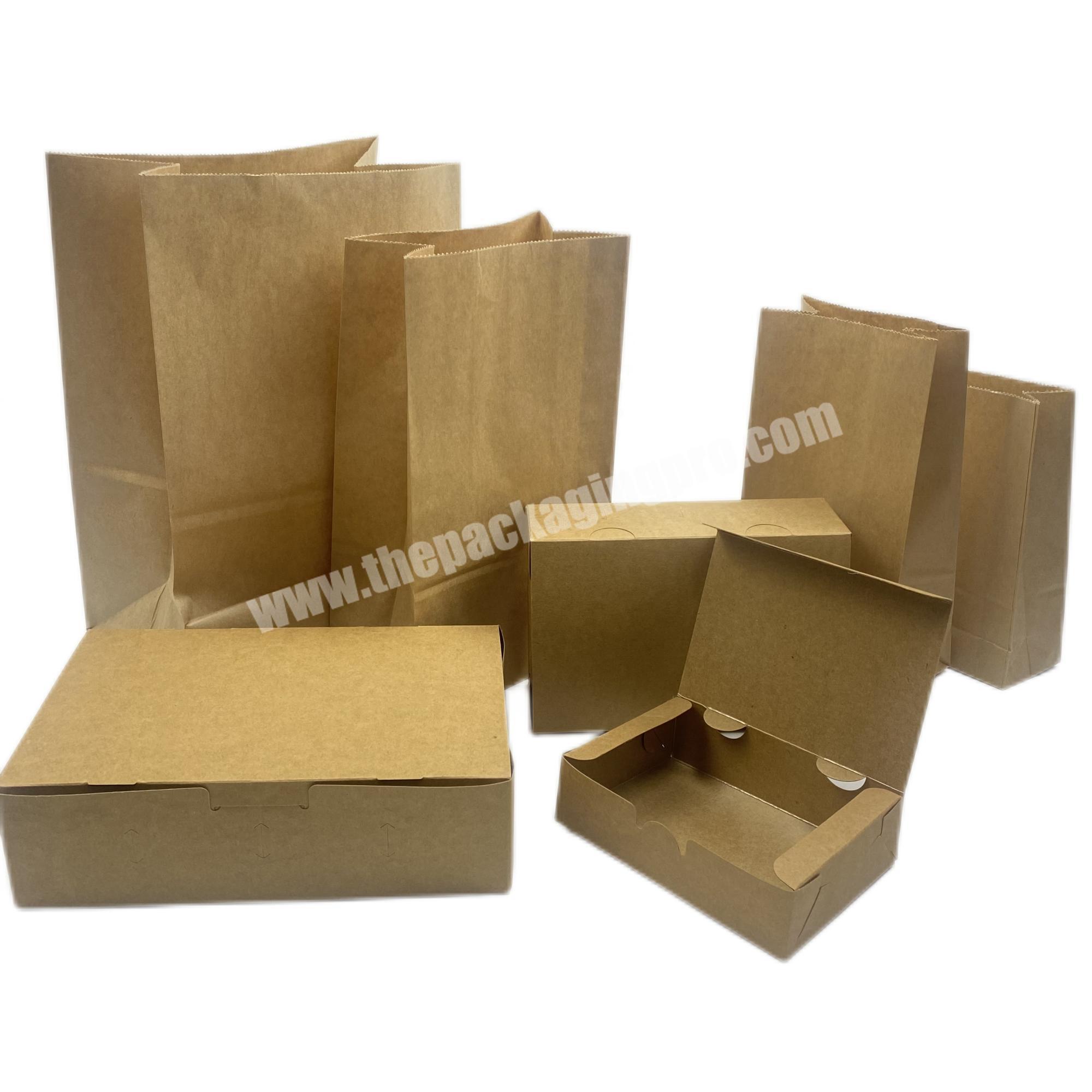 SENCAI Wholesale Recyclable Customized Logo Disposable Kraft Paper To-go Lunch Box For Food