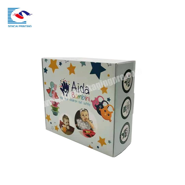 SENCAI large quantity custom size baby bib packaging paper box