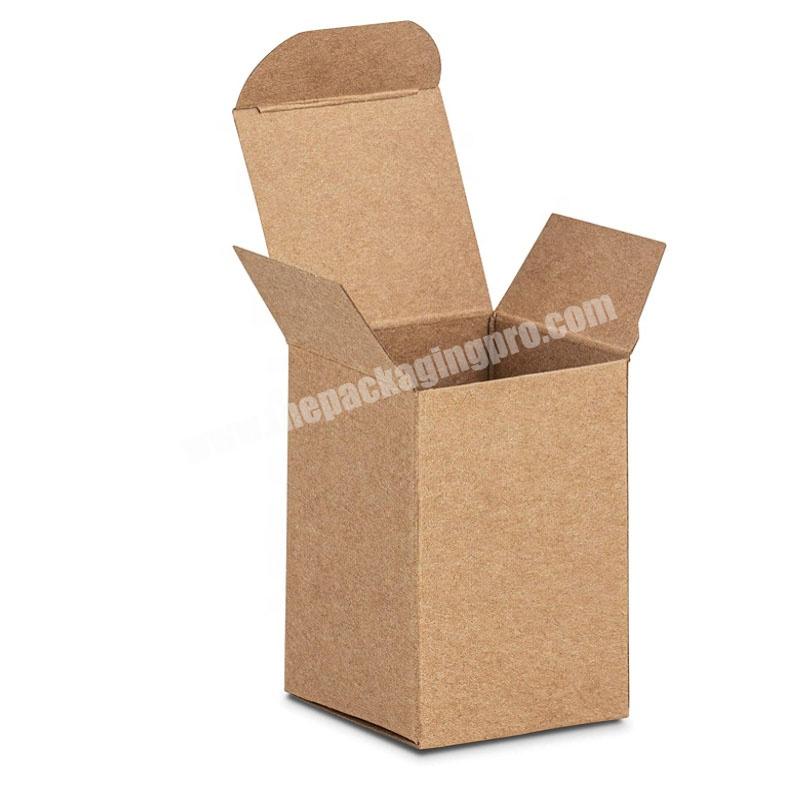 Small Brown Kraft Paper Gift Box with Lids  Easy Assemble Square Cosmetics Boxes for Candle cake Skin care
