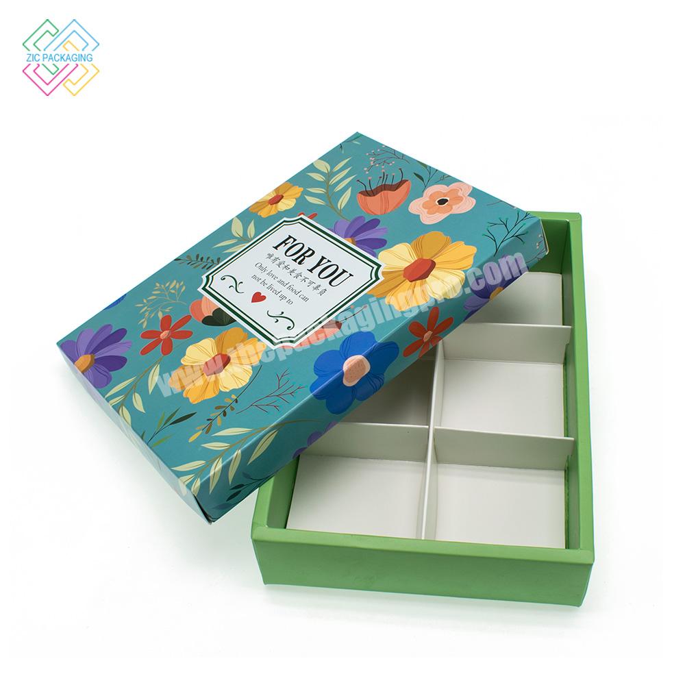 Small Cake Waffle Biscuit Macaron Paper Packaging Lid Custom Jewelry Box With Logo