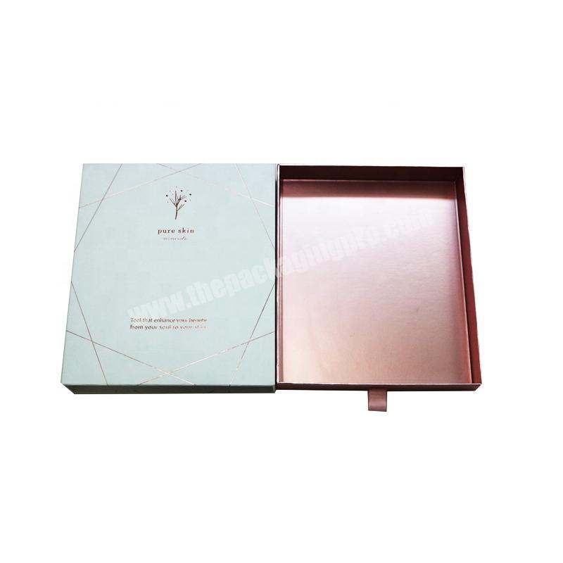 Specialized Customize Printing Rigid Rose Gold Gift Box Drawer Gift Jewelry Earring Bracelet Packaging Box