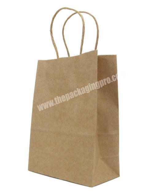 Stock Brown Kraft Paper Bags Packaging For Gift Food And Shopping RTS