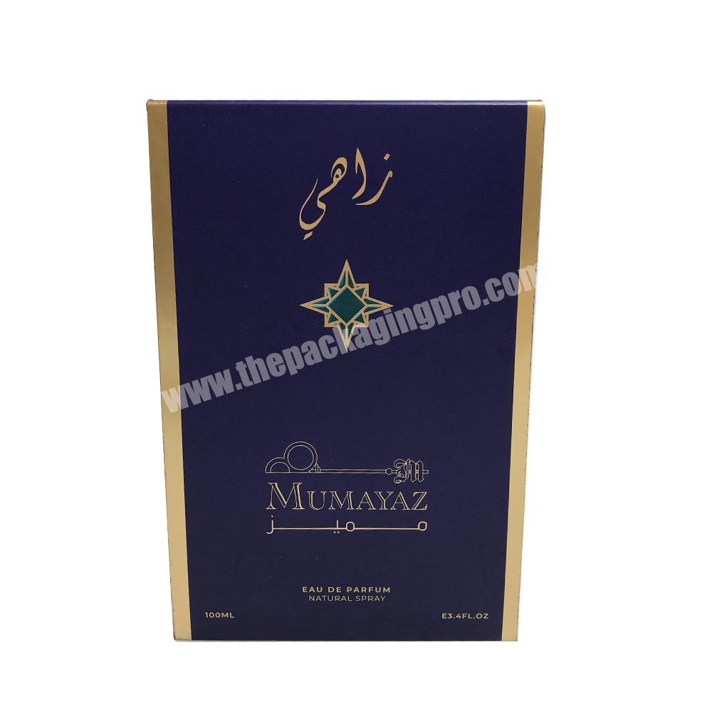 Unique Design Gift box  Luxury Fragrance Perfume Box Packaging With EVA and foil hot stamp arabic style