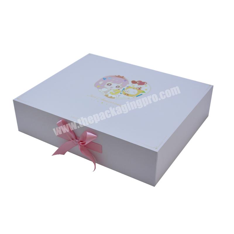 Unique Pink Wedding Invitation Card Candy Customized Paper Box with Ribbon