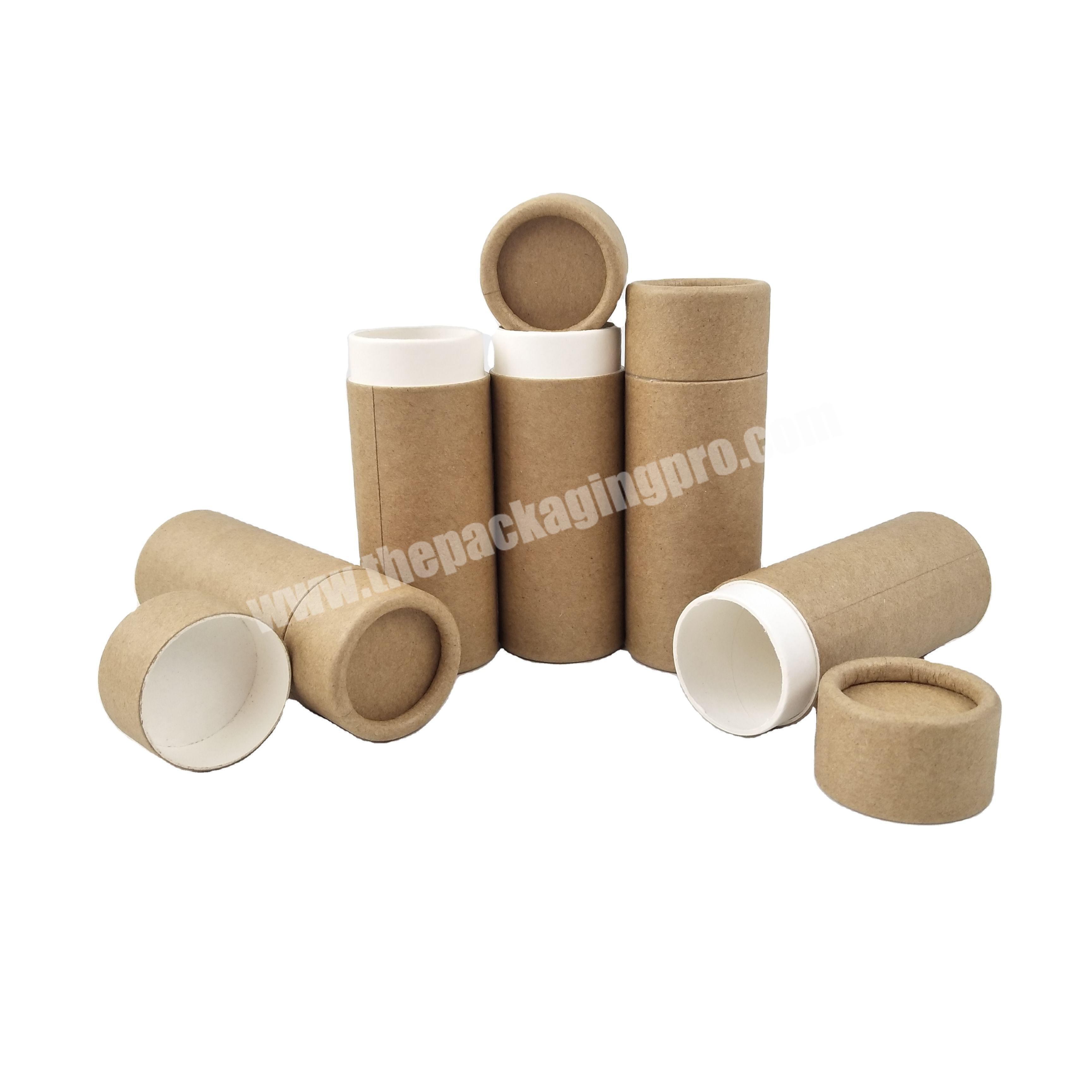 WFKD Custom Brand Design Biodegradable Kraft Cardboard Push Up Deodorant Stick Container Compostable Paper Lip Balm Tube Packagi