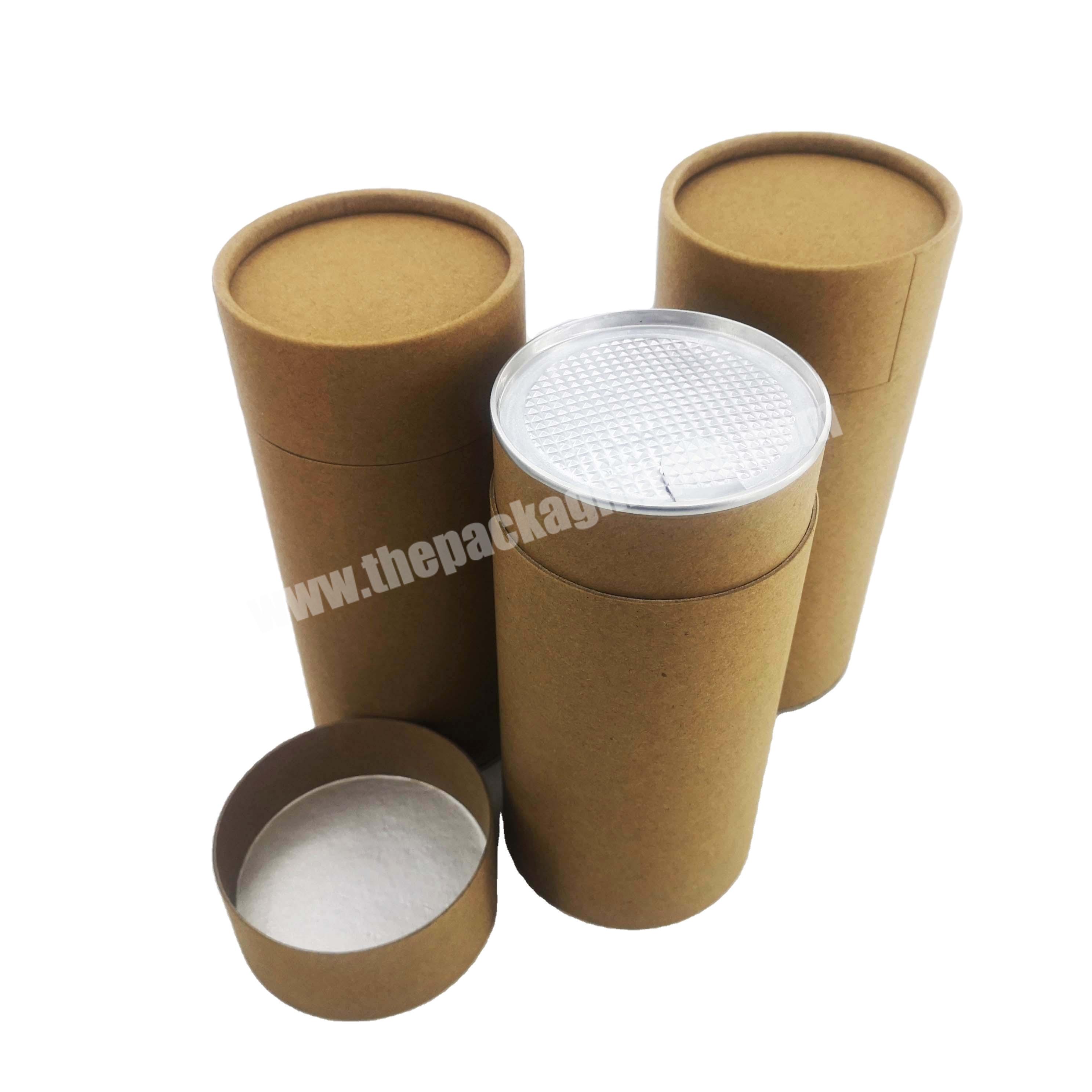WFKD Factory Prices Aluminum Foil Inside Powder  Nuts Airtight Paper Tube Biodegradable Food Grade Cardboard Tube Packaging