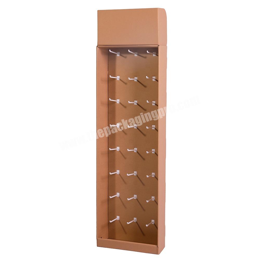 Wall Hanging Chips Shelf Ready Packaging Box Hook pop Paper Merchandise Hangingtags Cardboard Counter Corrugated Display Stand