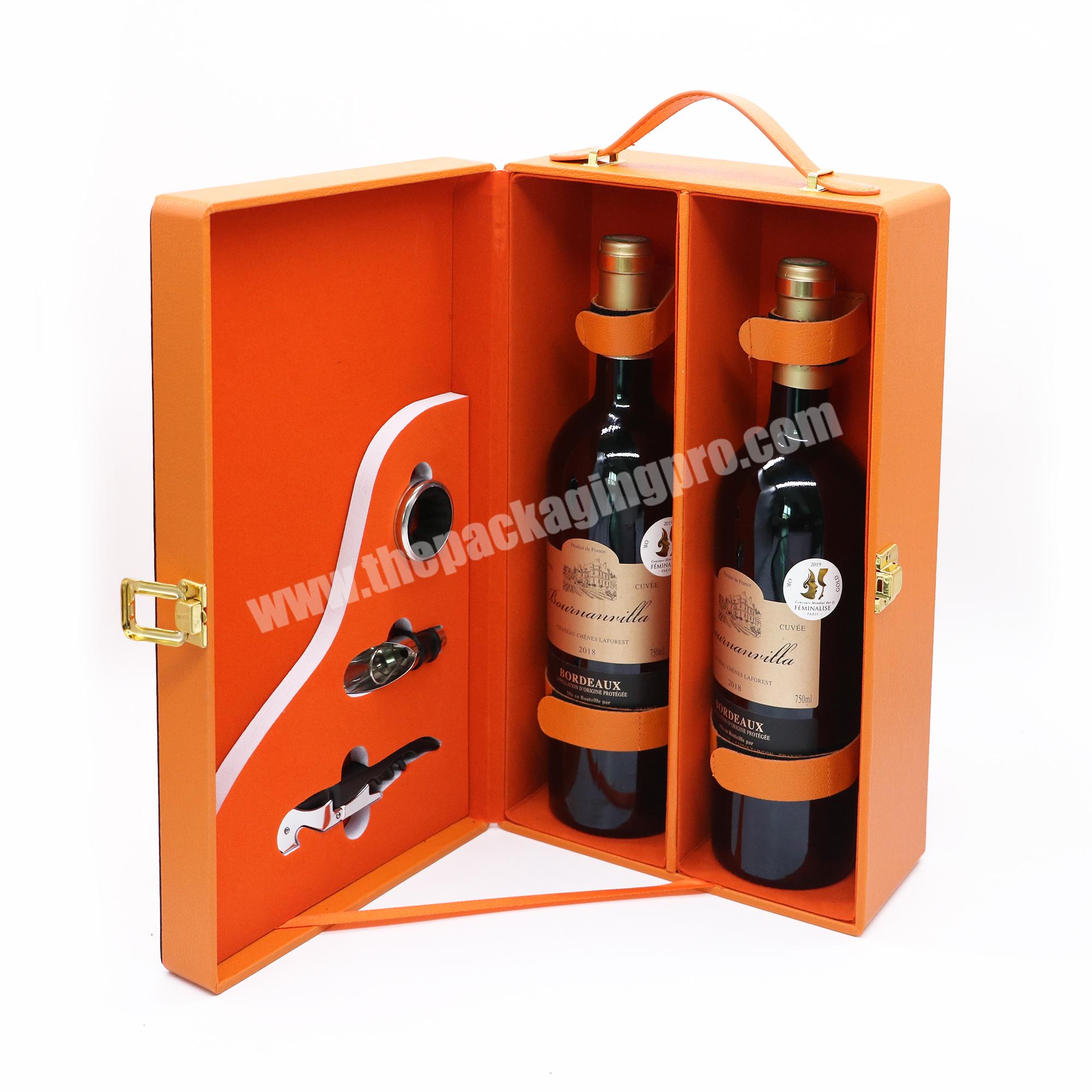 Whiskey wine champagne bottle gift box packaging gift box wine wooden wine box