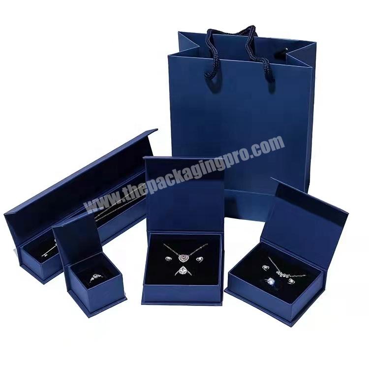 White Blue Black Magnet Gift Packaging Box For Jewelry