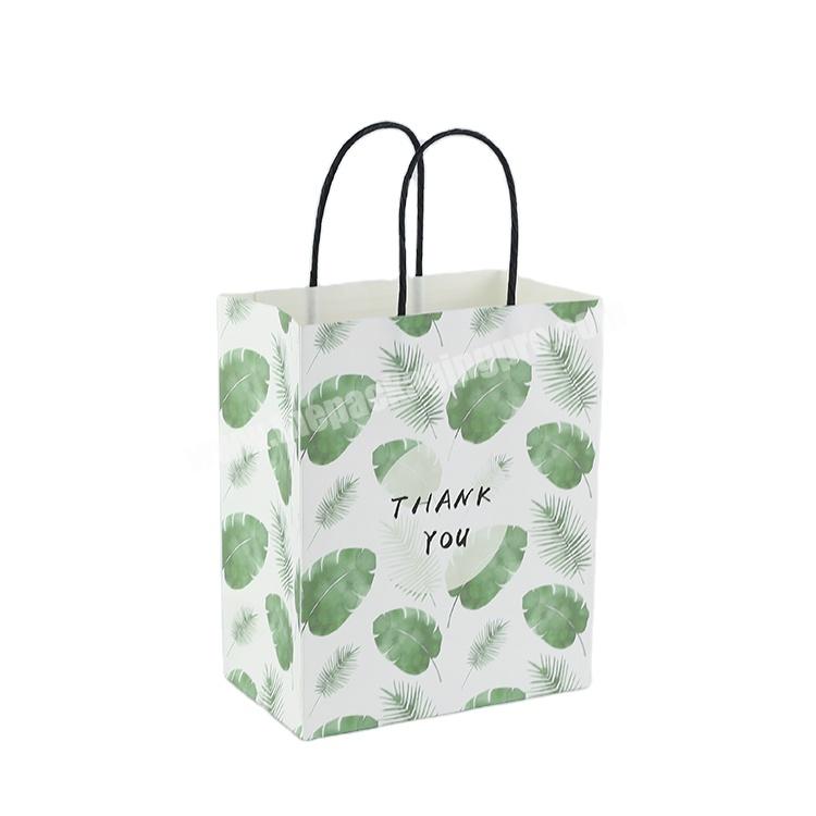 White Card Hot Sale Heavy Small Thank You Merchandise Bags For Boutique Paper