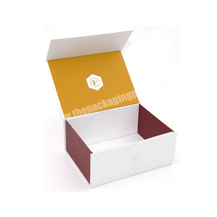 White Cardboard Magnet Folding Collapsible T Shirt Luxury Shoes Lingerie Packaging Box