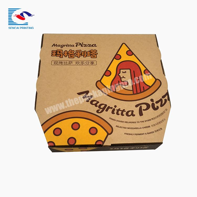 Wholesale  high quality customized food pizza take- out kraft paper packaging box