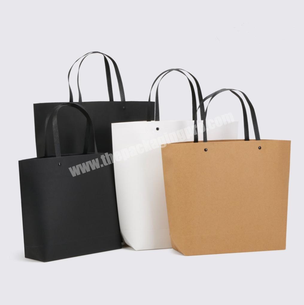 Wholesale Bio-degradable Kraft Paper Bag Packaging Custom Made Luxury Shopping Paper Bag For Garments With Handle