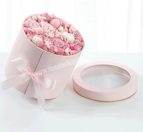 Wholesale Cardboard Cylinder Rose Gift Packaging Colorful Paper Tube Luxury Round Flower Box With Lid and Custom Logo