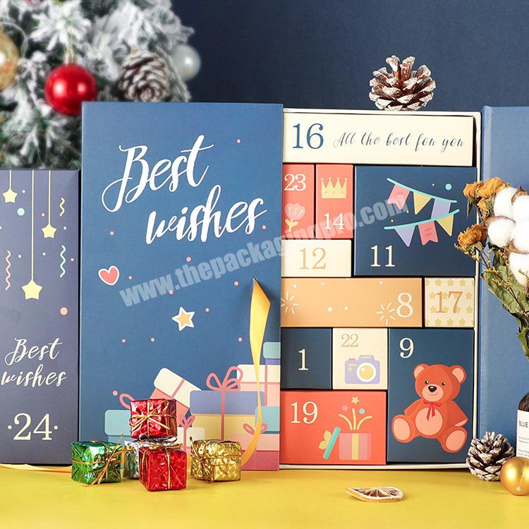 Wholesale Custom Advent Calendar Countdown Box Paper Advent Calendar Packaging Gift Box