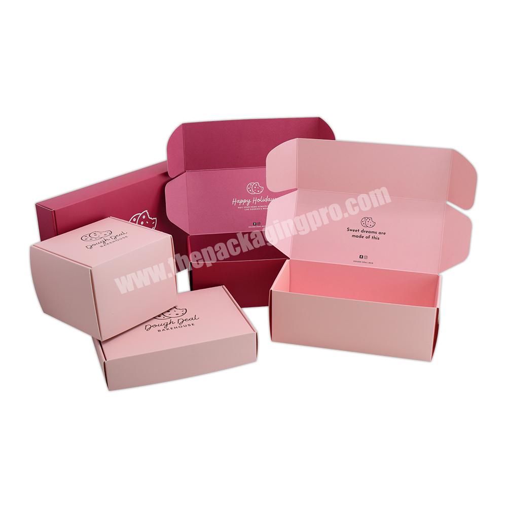 Wholesale Custom Design Pink Red Cute Cookie Packing Boxes Food Cookie Dough Box