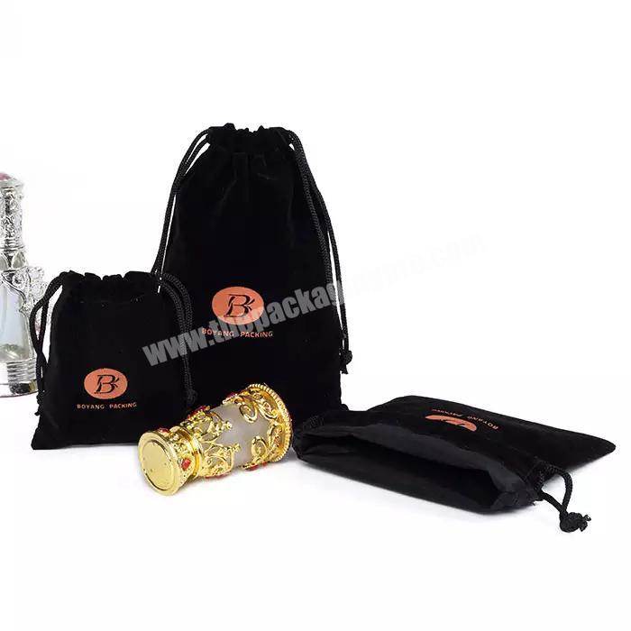 Wholesale Custom Hot Sale Luxury Drawstring Bag Velvet Perfume Pouches With Logo