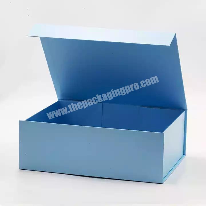 Wholesale Custom Large Luxury Handbag Packaging Magnetic Folding Gift Box Packaging with Ribbon Handles