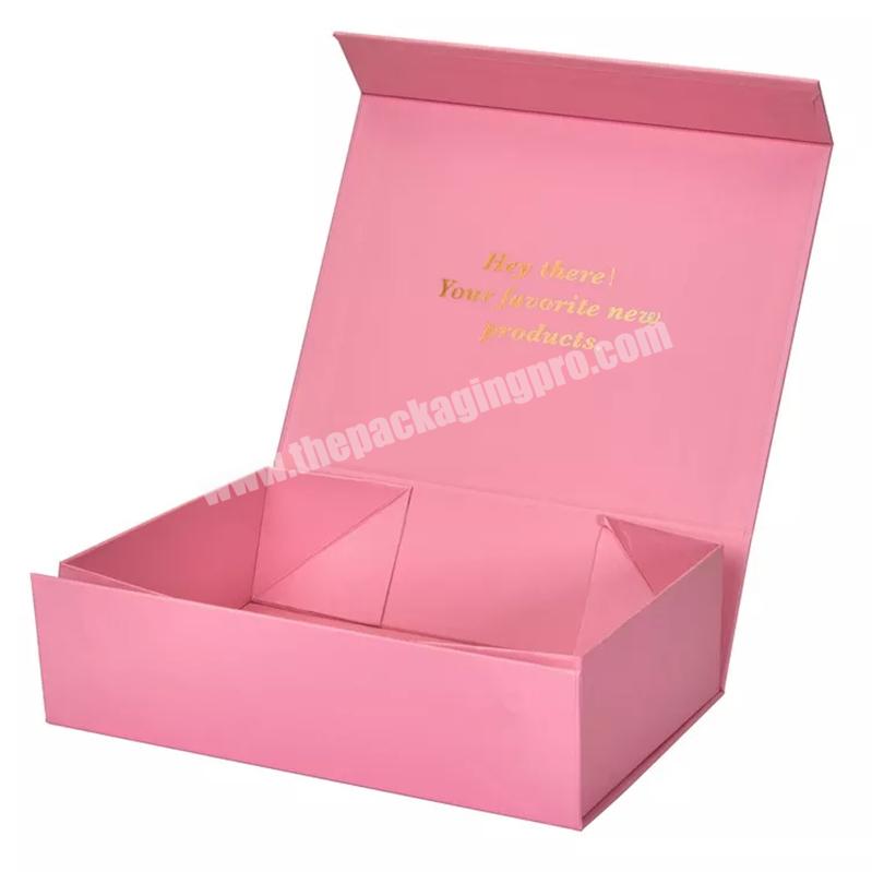 Wholesale Custom Logo Cardboard Magnet Folding Gift Box Hair Bundle Packaging Box With Ribbon Magnetic Closure