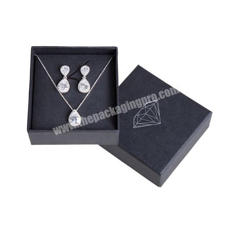 Wholesale Custom Logo Cardboard printing logo Jewellery Gift paper boxes luxury necklace packaging ring jewelry boxes