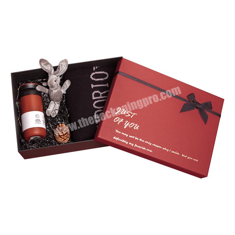 Wholesale Custom Logo Christmas Luxury Cardboard Lid and Base Packaging Christmas Gift Paper Box