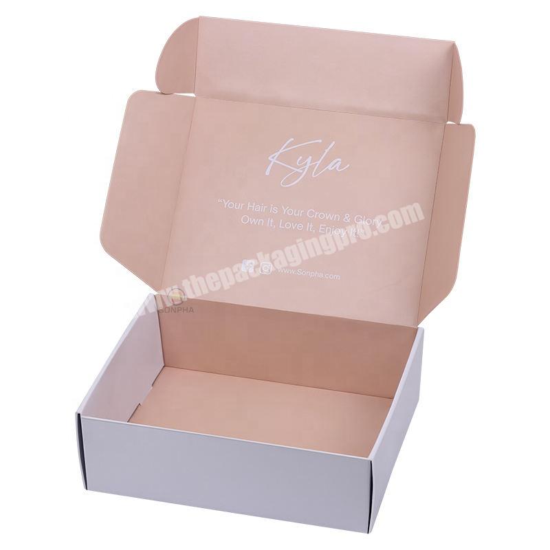 Wholesale Custom Logo Corrugated Paper Cardboard Mail Box for Clothing and Cosmetic Packaging