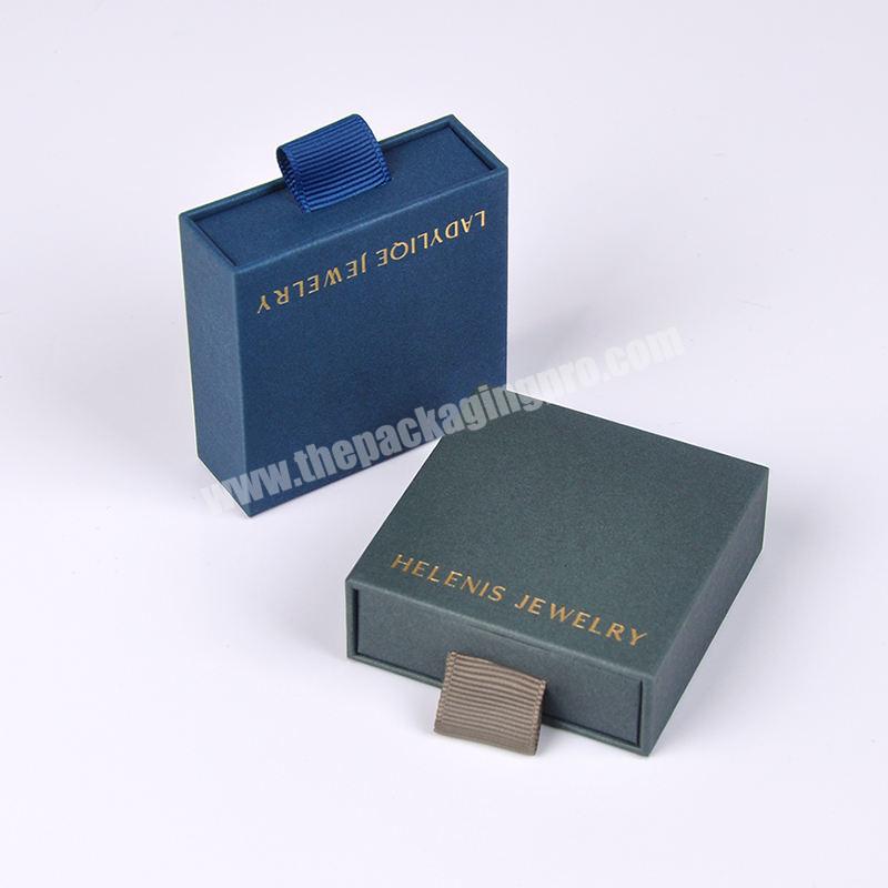 Wholesale Custom Logo Gift Paper Luxury Drawer Jewelry Box Packaging for Earring