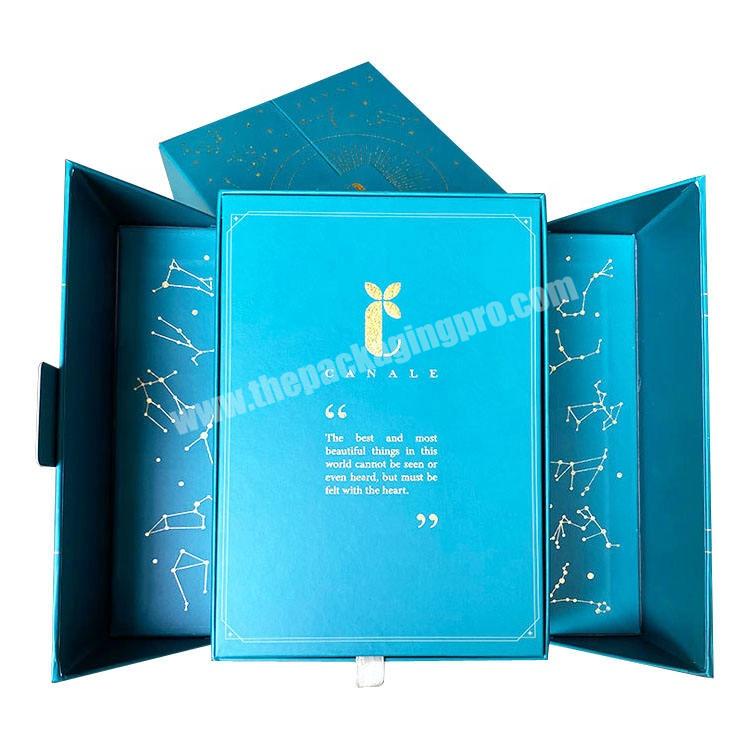 Wholesale Custom Logo Luxury Gift Box with Double Door Cosmetic Packaging Box