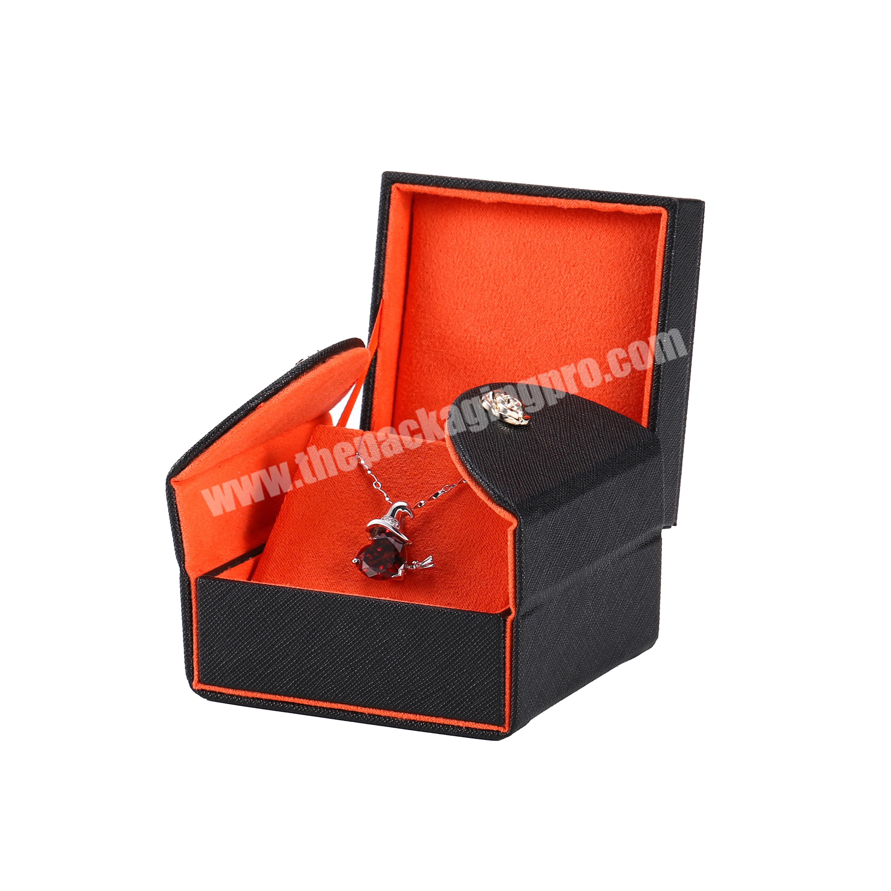 Wholesale Custom Logo Luxury Necklace Ring Jewelry Box With Logo for Engagement Gift Box