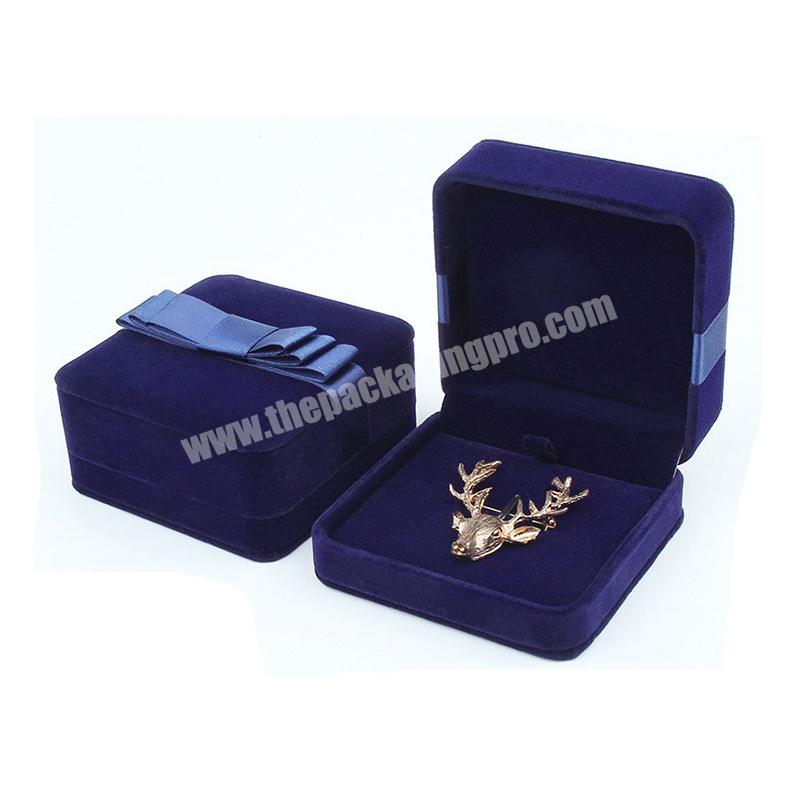 Wholesale Custom Logo Organizer Travel Luxury Necklace Brooch Gift Packaging Flannel Jewelry Box