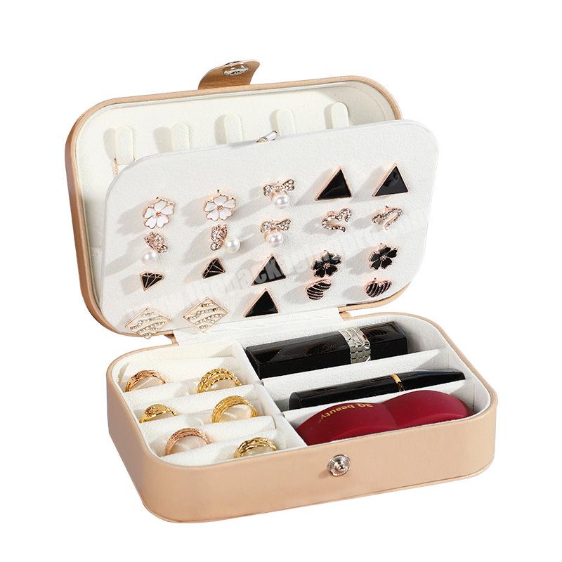 Wholesale Custom Logo PU Leather Storage Travel Luxury Gift Packaging Set Jewelry Box