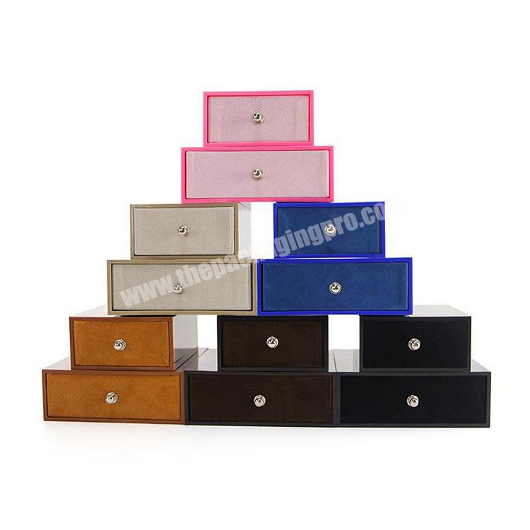 Wholesale Custom Logo Paper Box Ring Drawer Jewelry Box Packaging with Foam Insert