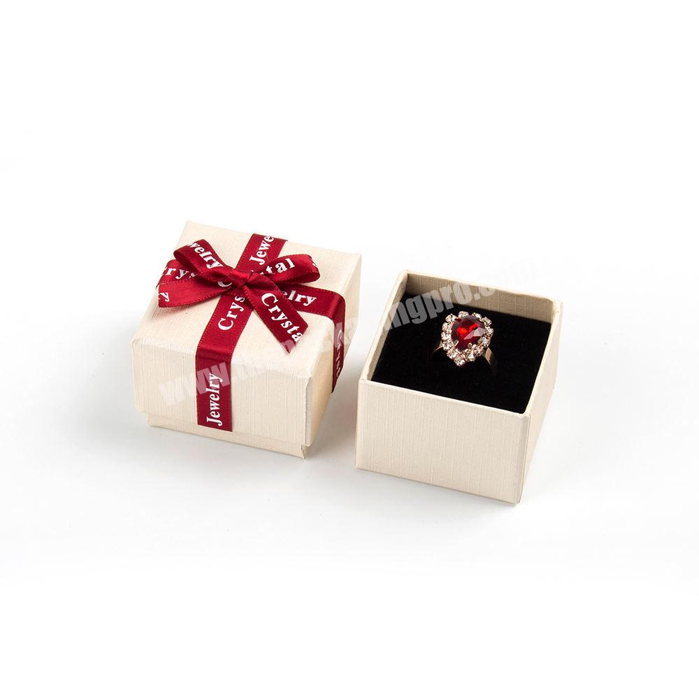 Wholesale Custom Logo Paper Cardboard Gift Box Handmade Ribbon Jewelry Packaging Box