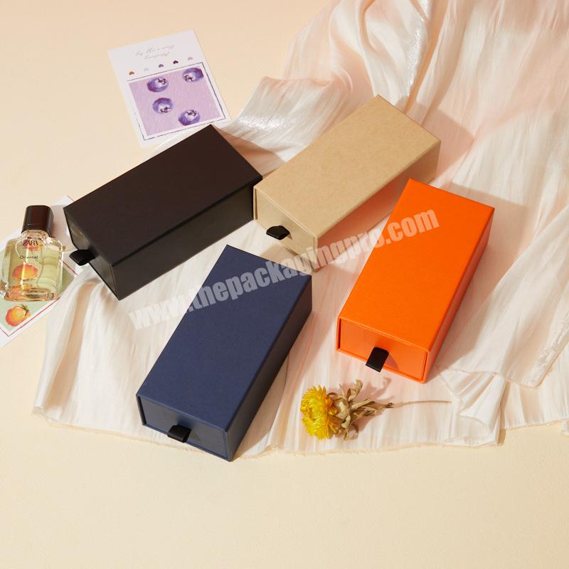 Wholesale Custom Logo Printed  Cosmetic Small Rectangle Recycled Drawer Boxes For Perfume