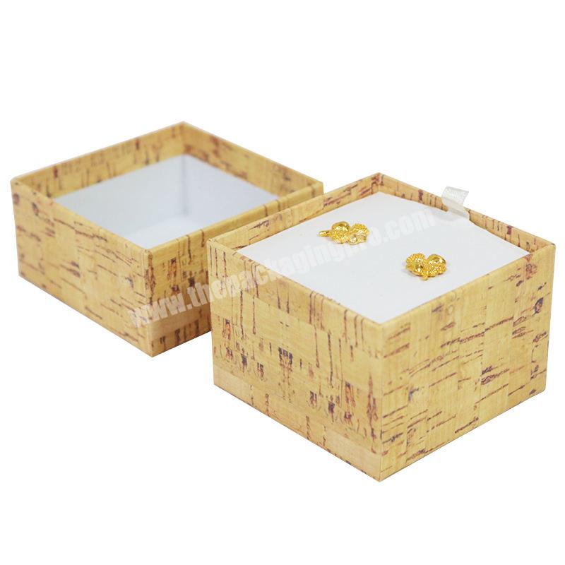 Wholesale Custom Logo Printed Gift Packaging Lid and Base Cardboard Paper Jewelry Box with Logo