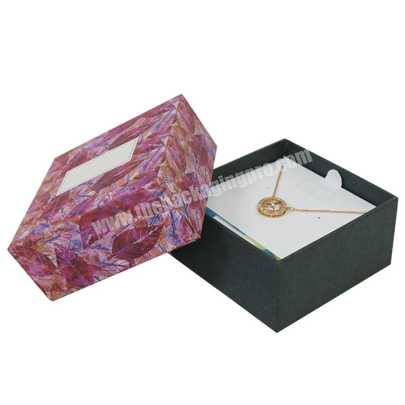 Wholesale Custom Logo Printed Luxury High Quality Lid and Base Cardboard Paper Gift Boxes for Necklaces
